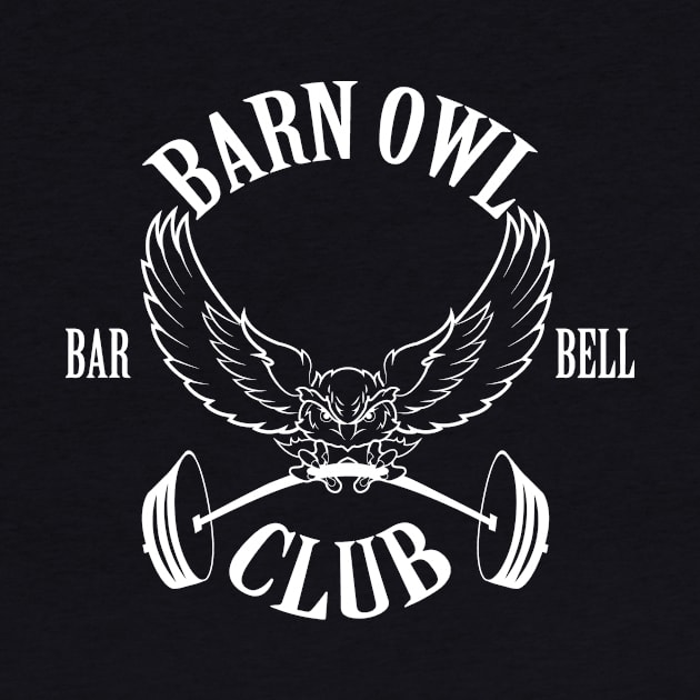 Barn Owl Barbell Club - White by barnowlbarbellclub